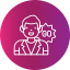 Doctor consultation icon representing experienced medical care and professional healthcare services